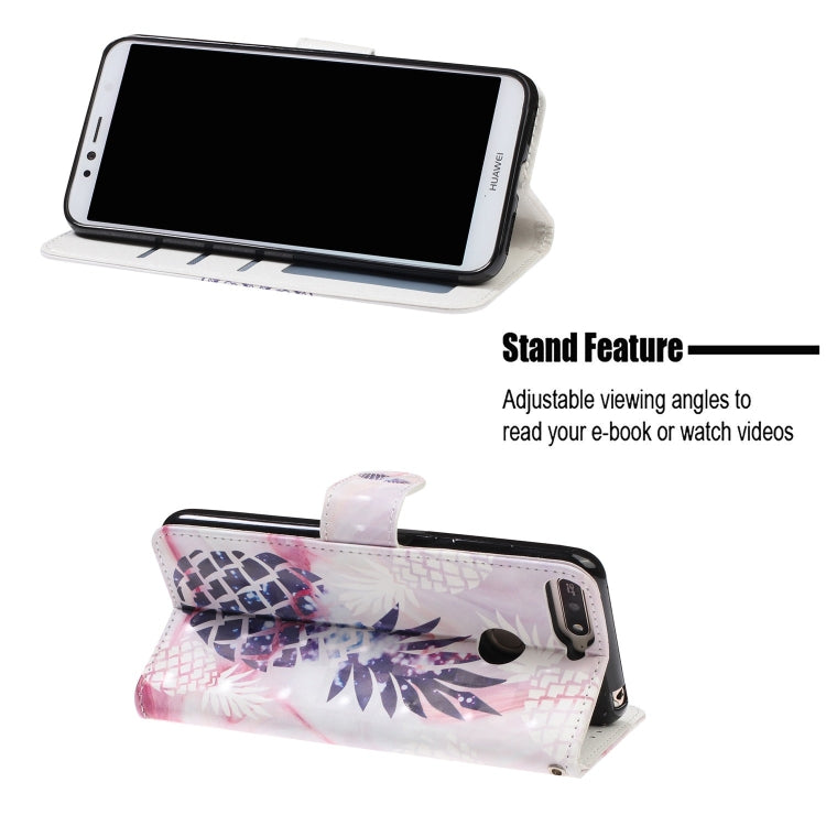 3D Visual Painting Left And Right Open Leather Case for Huawei Enjoy 8e / 7A / 7A Pro / Y6 Prime 2018 , With Bracket & Card Slot & Wallet & Bracelet