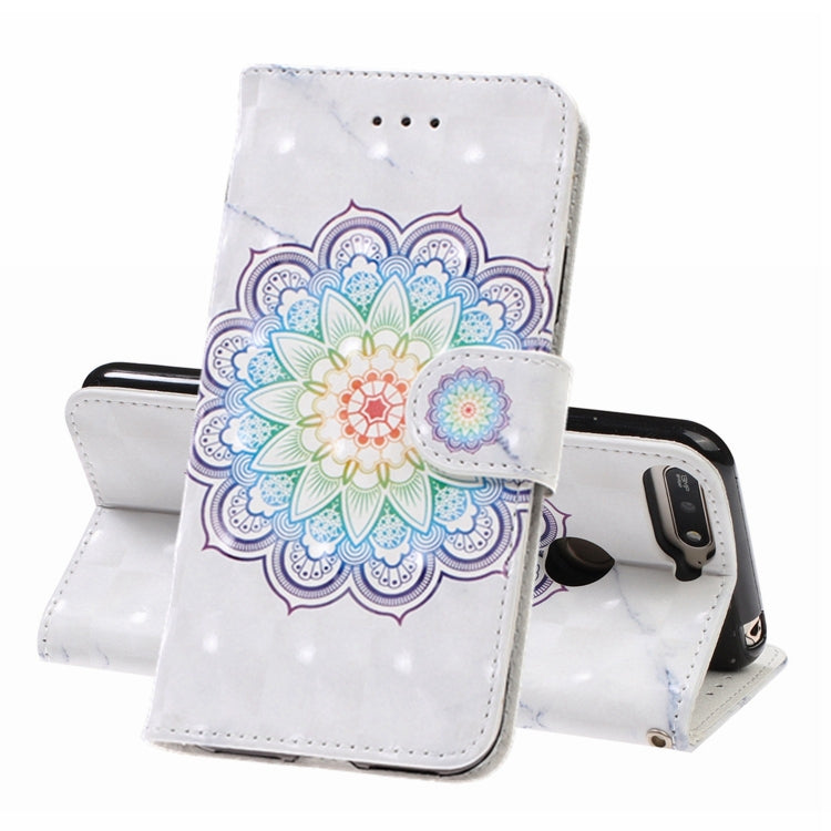 3D Visual Painting Left And Right Open Leather Case for Huawei Enjoy 8e / 7A / 7A Pro / Y6 Prime 2018 , With Bracket & Card Slot & Wallet & Bracelet