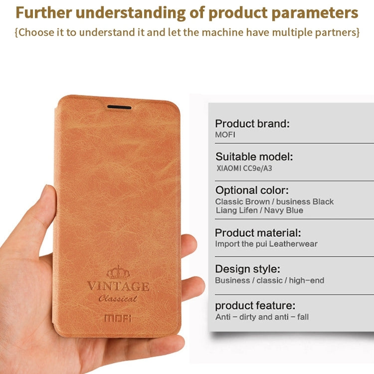 MOFI Crazy Horse Texture Horizontal Flip Protective Leather Case for Xiaomi Mi CC9e / A3