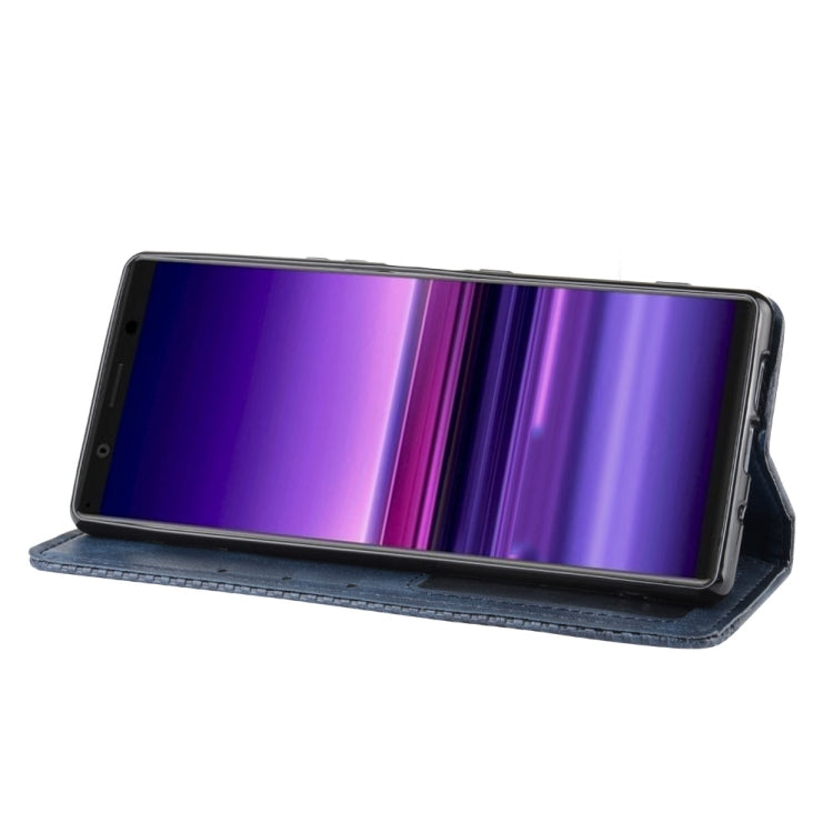 Magnetic Buckle Retro Crazy Horse Texture Horizontal Flip Leather Case for Sony Xperia 2, with Holder & Card Slots & Photo Frame