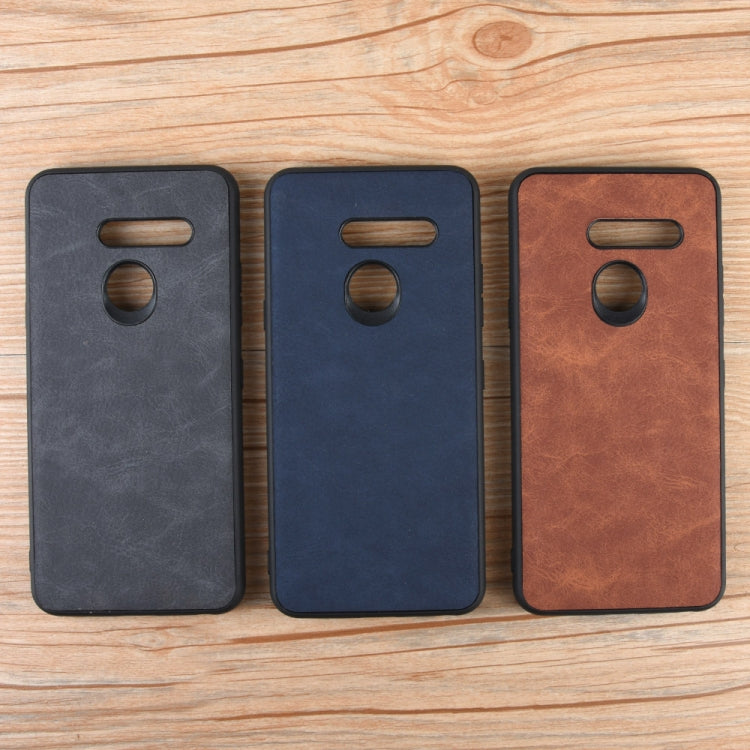 Shockproof Sheep Skin PC + PU + TPU Case For LG G8 ThinQ(Light Black)