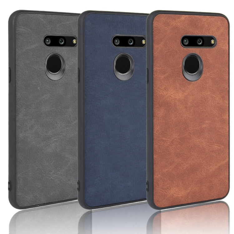 Shockproof Sheep Skin PC + PU + TPU Case For LG G8 ThinQ(Light Black)
