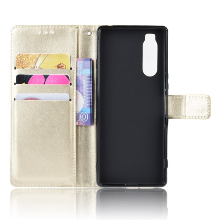 Retro Crazy Horse Texture Horizontal Flip Leather Case for Sony Xperia 2 , with Holder & Card Slots & Photo Frame