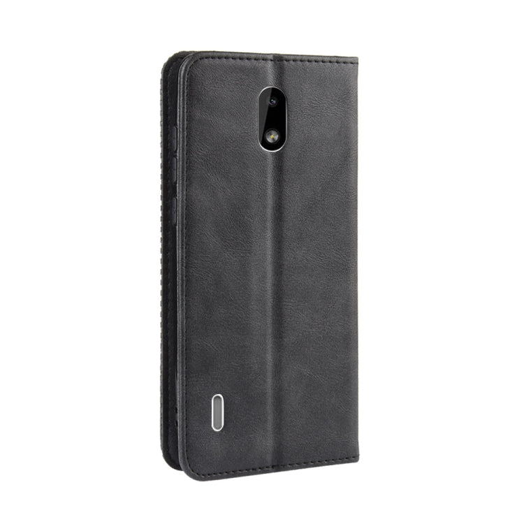 Magnetic Buckle Retro Crazy Horse Texture Horizontal Flip Leather Case for Nokia 3.1 C , with Holder & Card Slots & Photo Frame