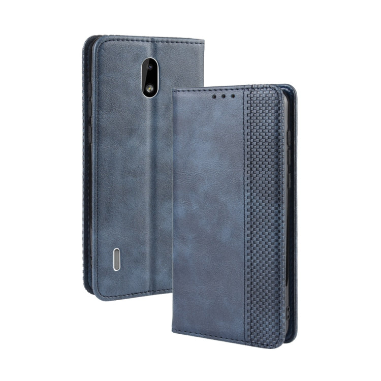 Magnetic Buckle Retro Crazy Horse Texture Horizontal Flip Leather Case for Nokia 3.1 C , with Holder & Card Slots & Photo Frame