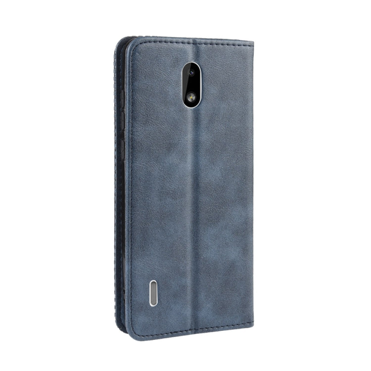 Magnetic Buckle Retro Crazy Horse Texture Horizontal Flip Leather Case for Nokia 3.1 C , with Holder & Card Slots & Photo Frame