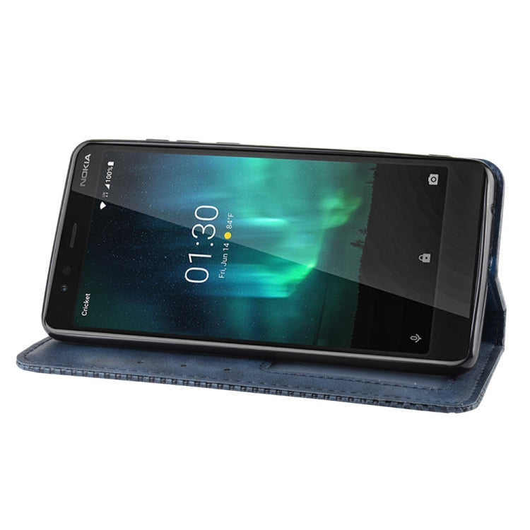 Magnetic Buckle Retro Crazy Horse Texture Horizontal Flip Leather Case for Nokia 3.1 C , with Holder & Card Slots & Photo Frame