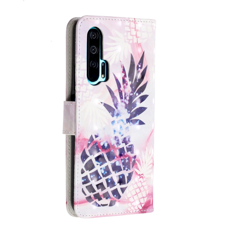 3D Visual Painting Left And Right Open Leather Case for Huawei Honor 20 Pro, With Bracket & Card Slot & Wallet & Bracelet