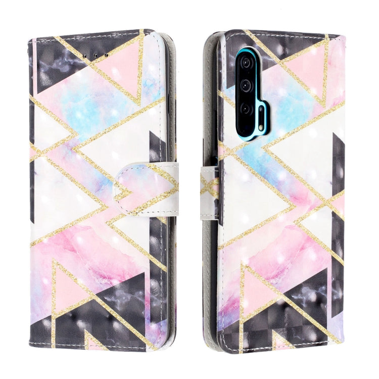 3D Visual Painting Left And Right Open Leather Case for Huawei Honor 20 Pro, With Bracket & Card Slot & Wallet & Bracelet