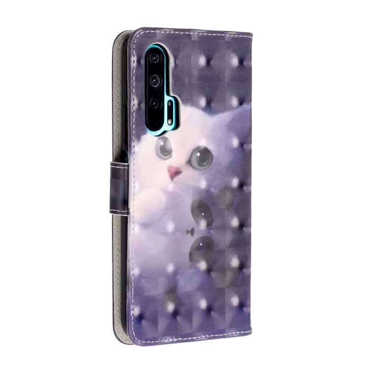 3D Visual Painting Left And Right Open Leather Case for Huawei Honor 20 Pro, With Bracket & Card Slot & Wallet & Bracelet