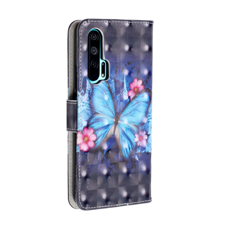 3D Visual Painting Left And Right Open Leather Case for Huawei Honor 20 Pro, With Bracket & Card Slot & Wallet & Bracelet