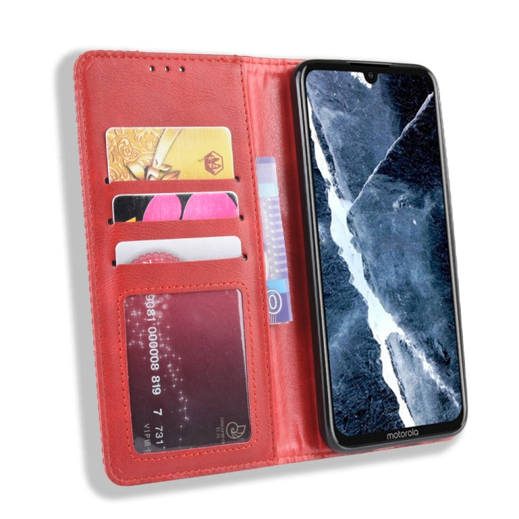 Magnetic Buckle Retro Crazy Horse Texture Horizontal Flip Leather Case for Motorola Moto One Pro , with Holder & Card Slots & Photo Frame