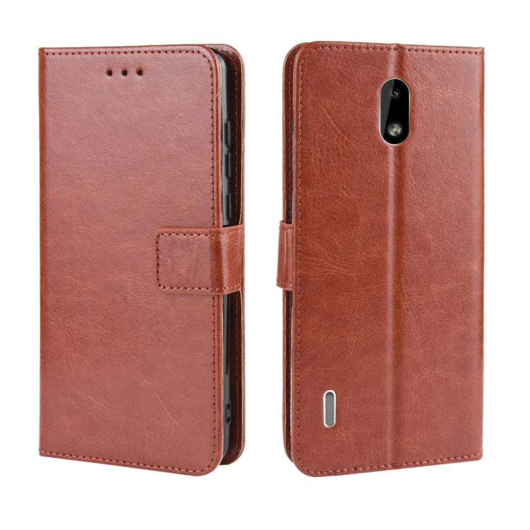 Retro Crazy Horse Texture Horizontal Flip Leather Case for Motorola Moto One Pro , with Holder & Card Slots & Photo Frame