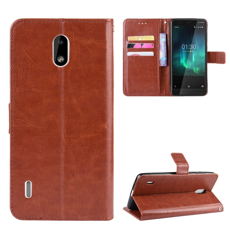 Retro Crazy Horse Texture Horizontal Flip Leather Case for Motorola Moto One Pro , with Holder & Card Slots & Photo Frame
