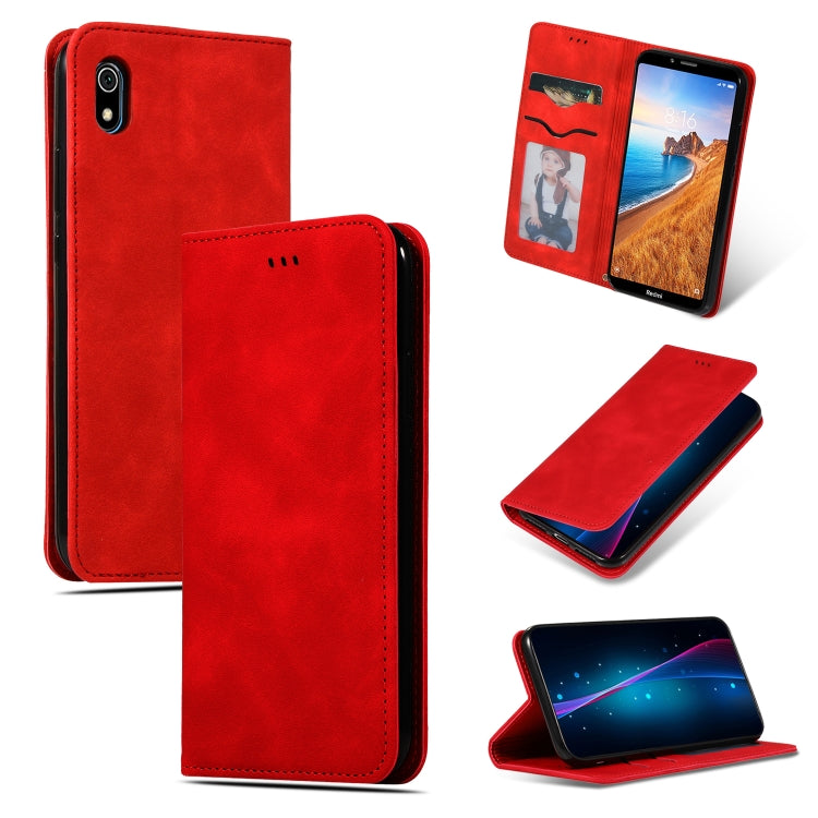 Retro Skin Feel Business Magnetic Horizontal Flip Leather Case for Xiaomi Redmi 7A