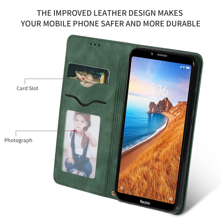 Retro Skin Feel Business Magnetic Horizontal Flip Leather Case for Xiaomi Redmi 7A