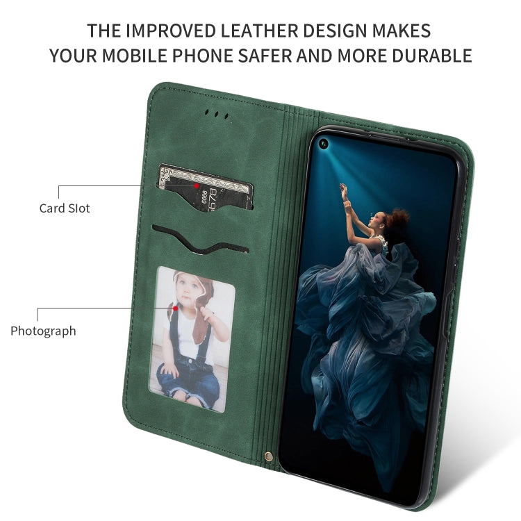 Retro Skin Feel Business Magnetic Horizontal Flip Leather Case for Huawei Honor 20