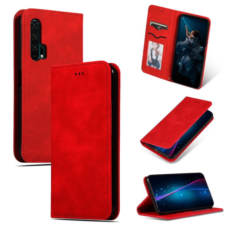 Retro Skin Feel Business Magnetic Horizontal Flip Leather Case for Huawei Honor 20 Pro