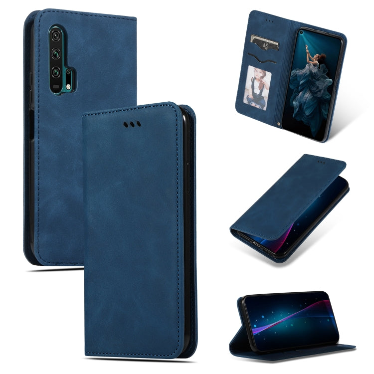 Retro Skin Feel Business Magnetic Horizontal Flip Leather Case for Huawei Honor 20 Pro