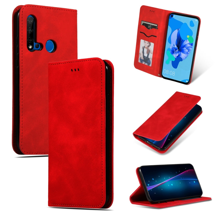 Retro Skin Feel Business Magnetic Horizontal Flip Leather Case for Huawei P20 Lite 2019 / Nova 5i