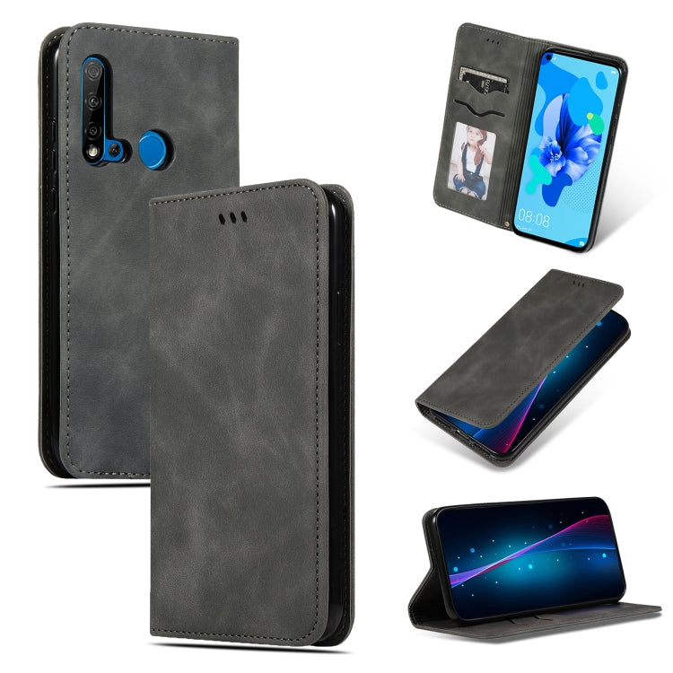 Retro Skin Feel Business Magnetic Horizontal Flip Leather Case for Huawei P20 Lite 2019 / Nova 5i