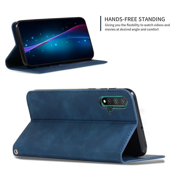 Retro Skin Feel Business Magnetic Horizontal Flip Leather Case for Huawei Nova 5 / Nova 5 Pro