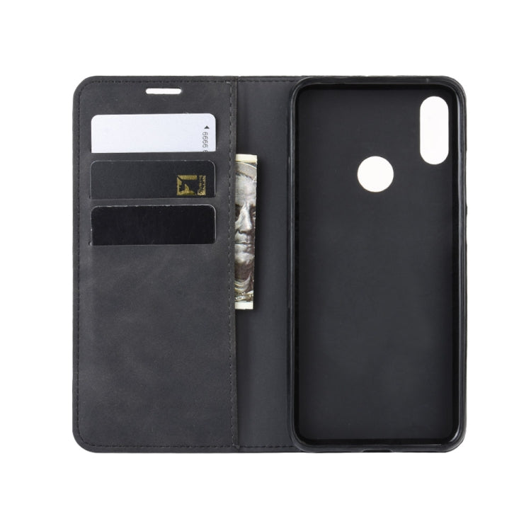 Retro-skin Business Magnetic Suction Leather Case with Wallet & Card Slot & Holder For Xiaomi Redmi Note 7