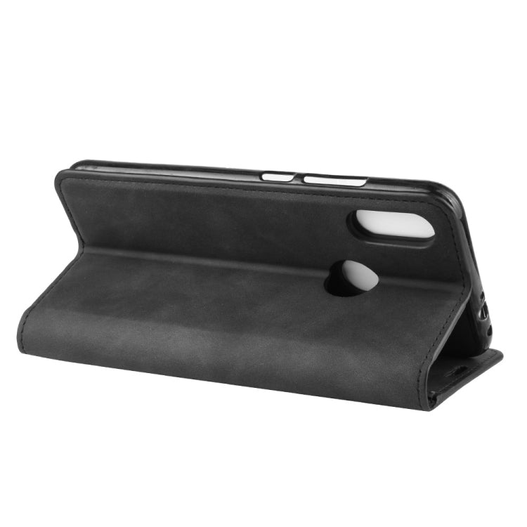 Retro-skin Business Magnetic Suction Leather Case with Wallet & Card Slot & Holder For Xiaomi Redmi Note 7