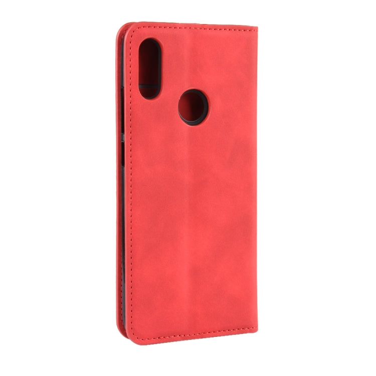 Retro-skin Business Magnetic Suction Leather Case with Wallet & Card Slot & Holder For Xiaomi Redmi Note 7