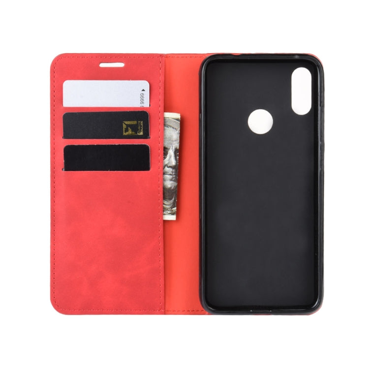 Retro-skin Business Magnetic Suction Leather Case with Wallet & Card Slot & Holder For Xiaomi Redmi Note 7