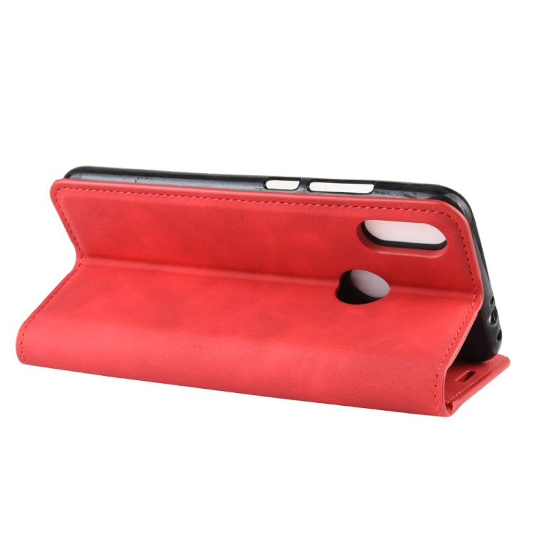 Retro-skin Business Magnetic Suction Leather Case with Wallet & Card Slot & Holder For Xiaomi Redmi Note 7