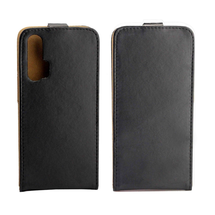 Business Style Vertical Flip TPU Leather Case with Card Slot For Huawei Honor 20 Pro(black)