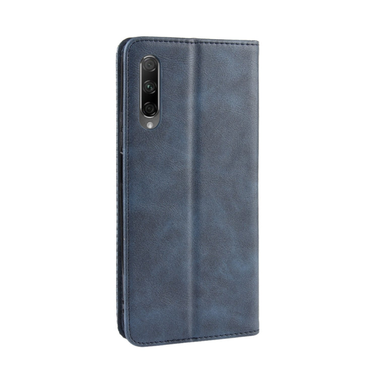 Magnetic Buckle Retro Crazy Horse Texture Horizontal Flip Leather Case for Huawei Honor 9X / Honor 9X Pro, with Holder & Card Slots & Photo Frame