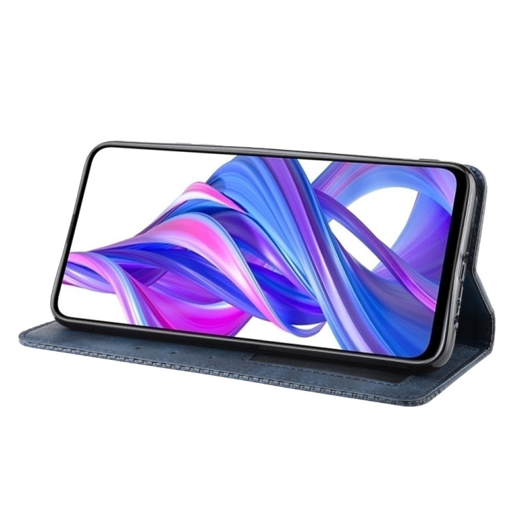 Magnetic Buckle Retro Crazy Horse Texture Horizontal Flip Leather Case for Huawei Honor 9X / Honor 9X Pro, with Holder & Card Slots & Photo Frame