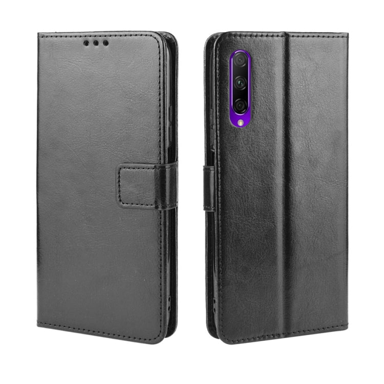 Retro Crazy Horse Texture Horizontal Flip Leather Case for Huawei Honor 9X / Honor 9X Pro, with Holder & Card Slots & Photo Frame