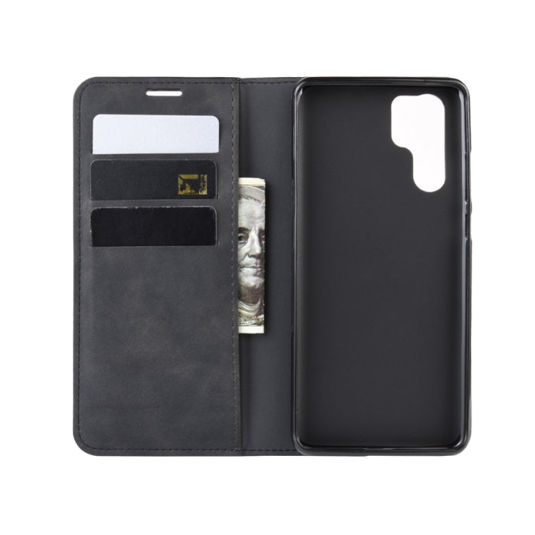 Retro-skin Business Magnetic Suction Leather Case with Purse-Bracket-Chuck For Huawei P30 Pro