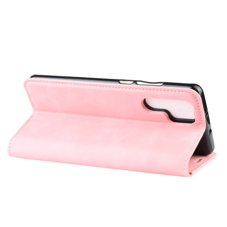 Retro-skin Business Magnetic Suction Leather Case with Purse-Bracket-Chuck For Huawei P30 Pro