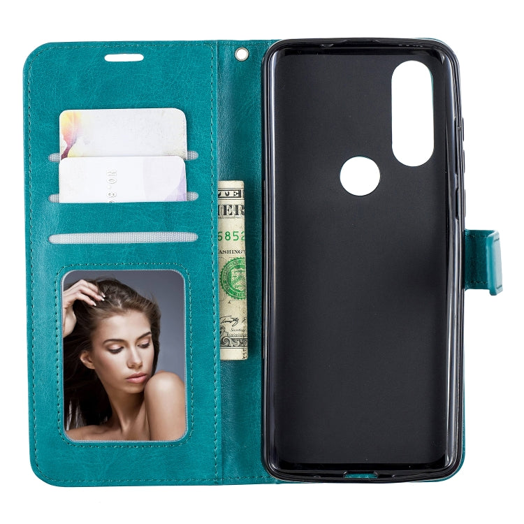 Crazy Horse Texture Horizontal Flip Leather Case with Holder & Card Slots & Wallet & Photo Frame For Moto One Vision