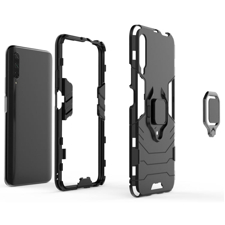PC + TPU Shockproof Protective Case with Magnetic Ring Holder for Huawei Honor 9X / 9X Pro
