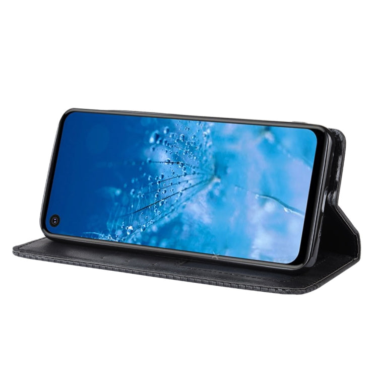 Magnetic Buckle Retro Crazy Horse Texture Horizontal Flip Leather Case for Motorola One Action, with Holder & Card Slots & Photo Frame