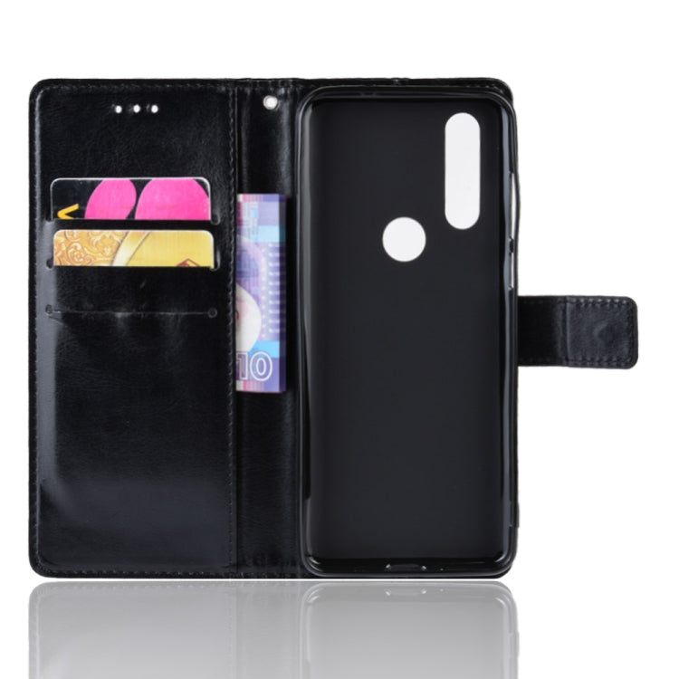 Retro Crazy Horse Texture Horizontal Flip Leather Case for Motorola One Action , with Holder & Card Slots & Photo Frame