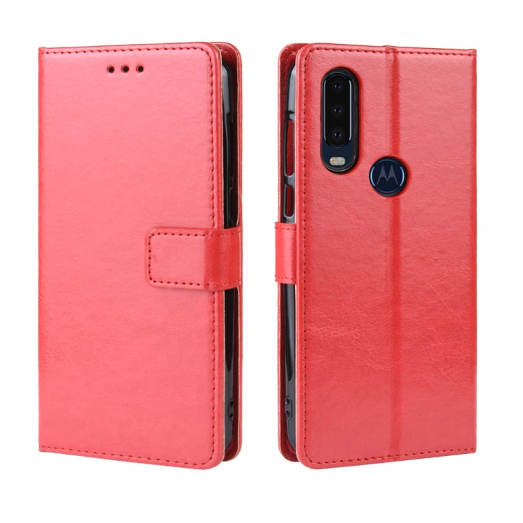 Retro Crazy Horse Texture Horizontal Flip Leather Case for Motorola One Action , with Holder & Card Slots & Photo Frame