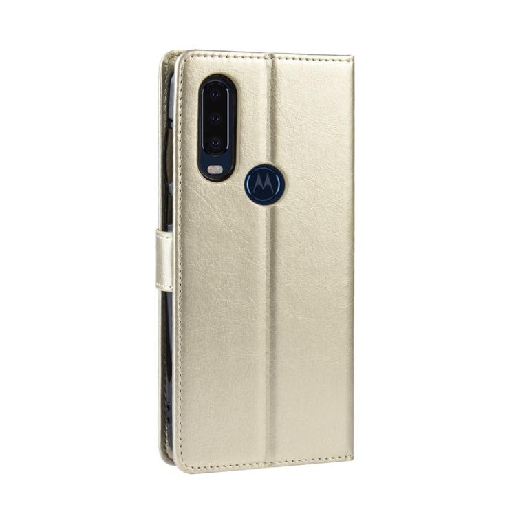 Retro Crazy Horse Texture Horizontal Flip Leather Case for Motorola One Action , with Holder & Card Slots & Photo Frame