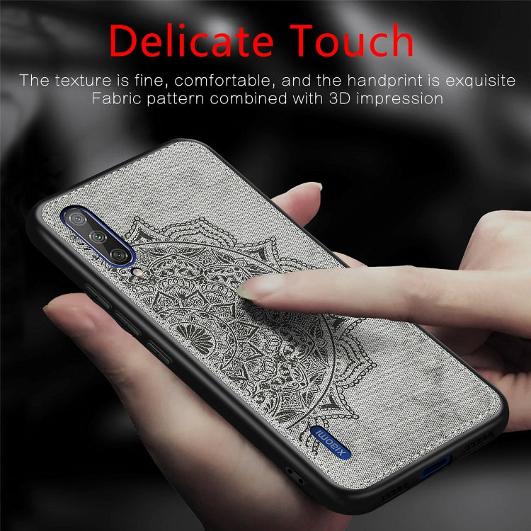 Embossed Mandala Pattern Magnetic PC + TPU + Fabric Shockproof Case for Xiaomi Mi CC9 / A3 Lite, with Lanyard