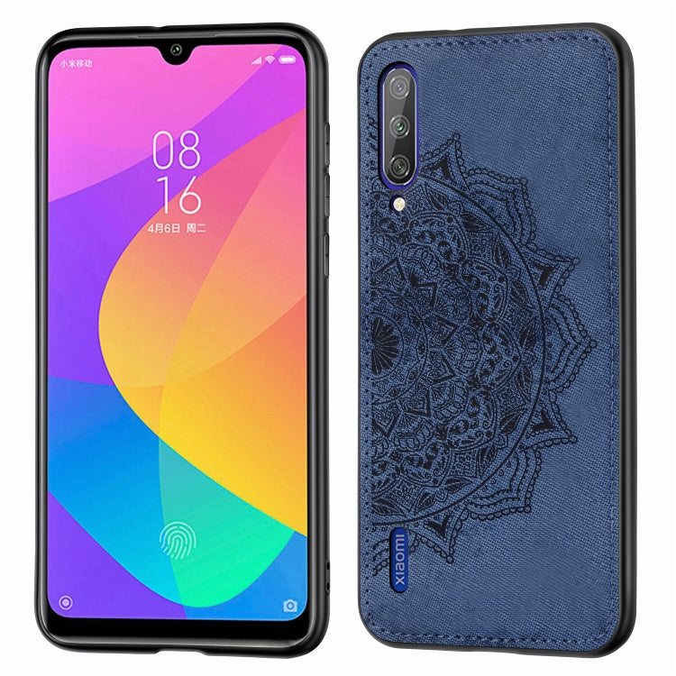 Embossed Mandala Pattern Magnetic PC + TPU + Fabric Shockproof Case for Xiaomi Mi CC9 / A3 Lite, with Lanyard