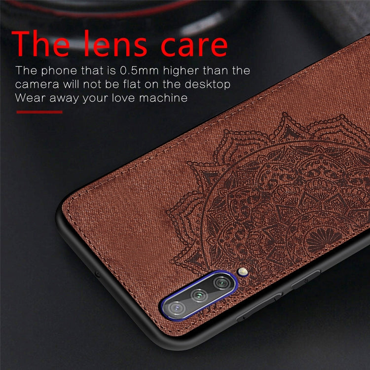 Embossed Mandala Pattern Magnetic PC + TPU + Fabric Shockproof Case for Xiaomi Mi CC9 / A3 Lite, with Lanyard