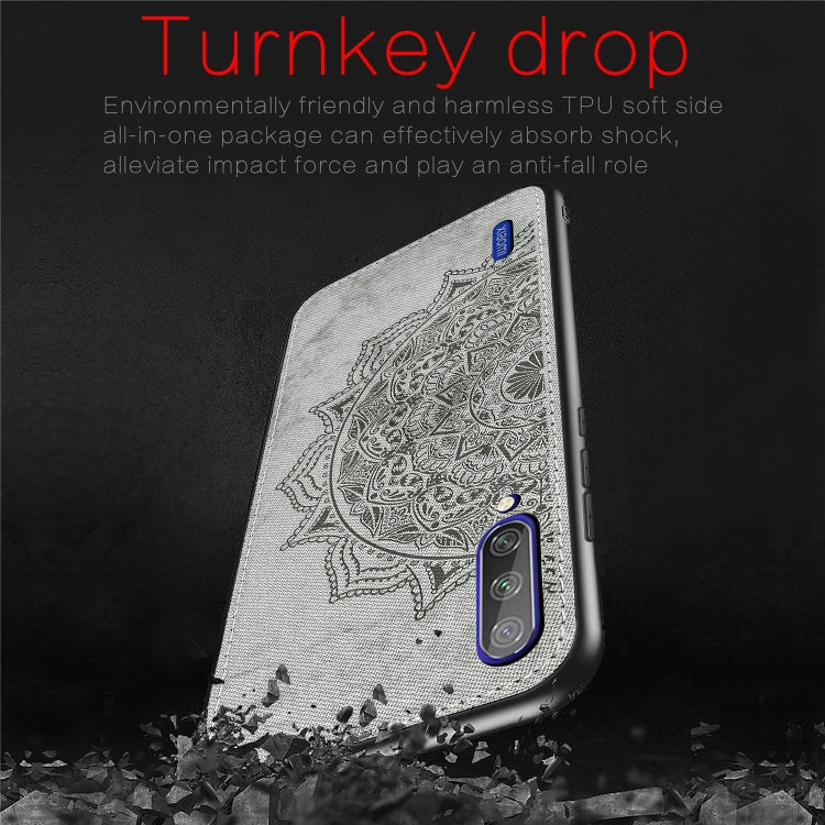 Embossed Mandala Pattern Magnetic PC + TPU + Fabric Shockproof Case for Xiaomi Mi CC9e / A3, with Lanyard
