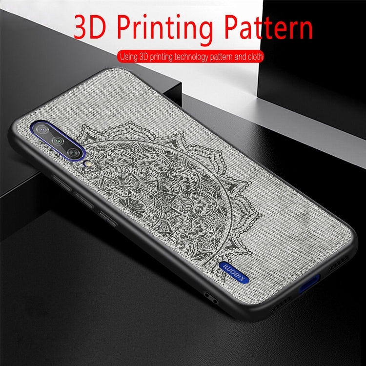 Embossed Mandala Pattern Magnetic PC + TPU + Fabric Shockproof Case for Xiaomi Mi CC9e / A3, with Lanyard