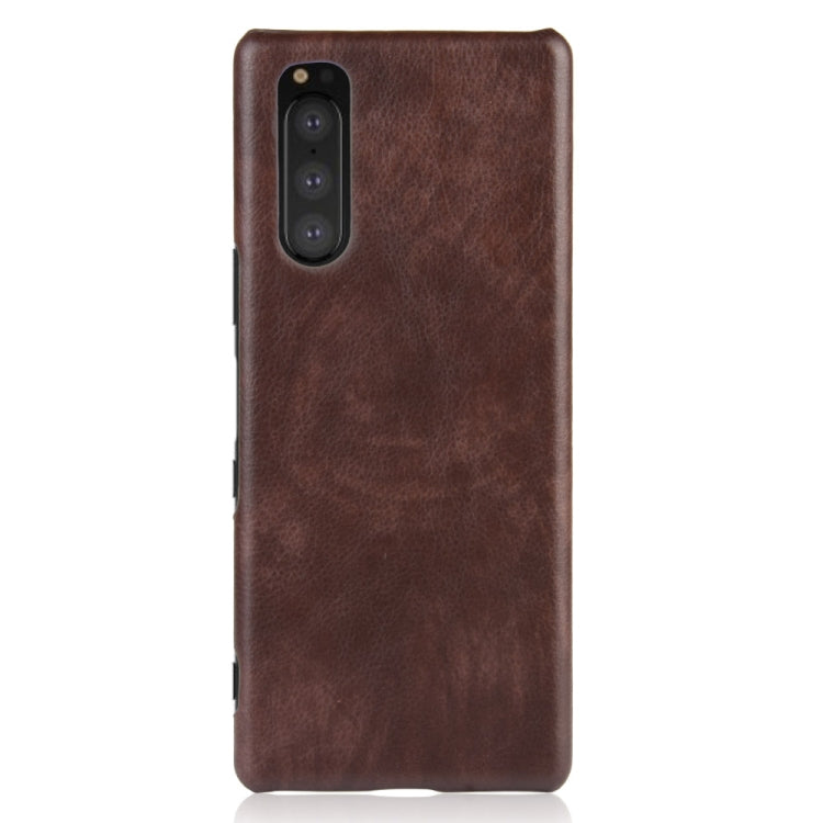 Shockproof Litchi Texture PC + PU Case For Sony Xperia 5