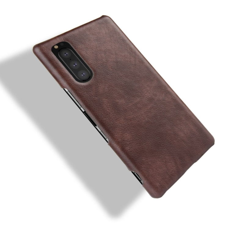 Shockproof Litchi Texture PC + PU Case For Sony Xperia 5